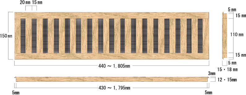 Dimensions diagram of the Sub-Floor-Gallery.